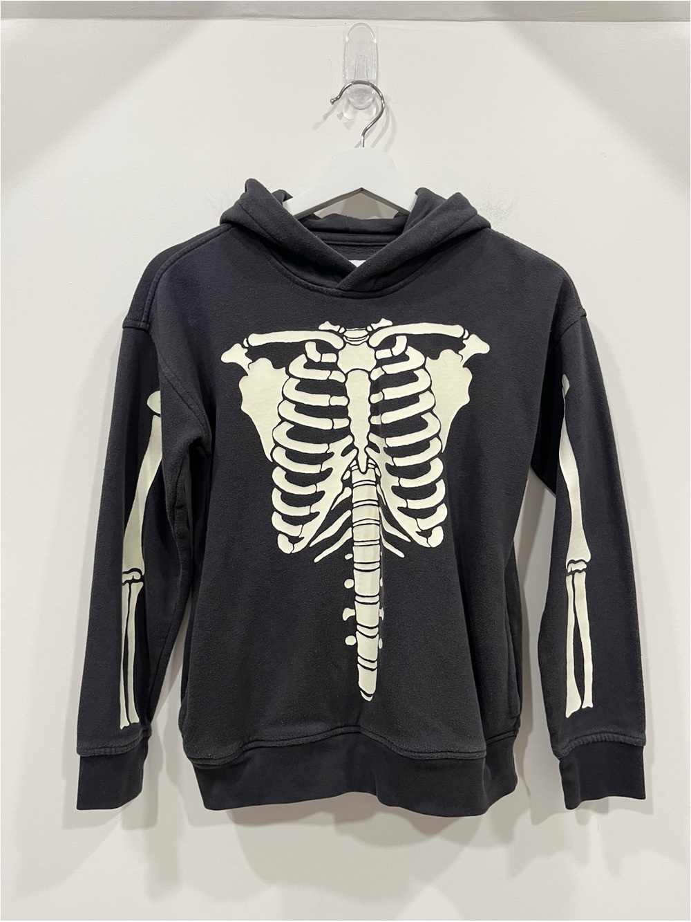 Abercrombie Kids Glow in the Dark Skeleton Hoodie Black Size 11/12